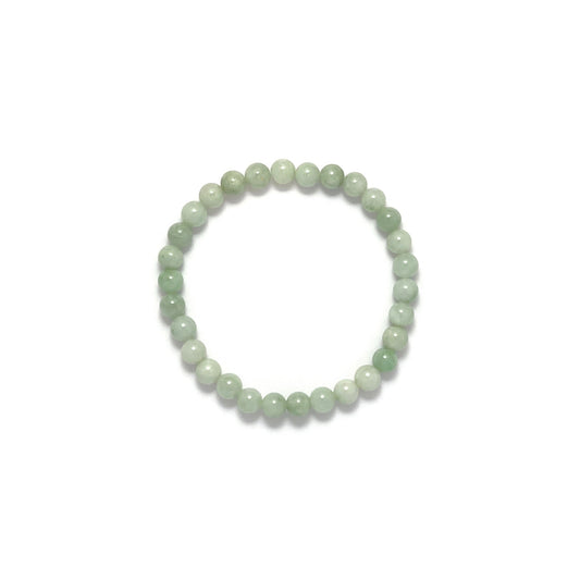 Bracelet - 緬甸綠豆青圓珠天然翡翠手鏈 (7MM) - 雅玉珠寶