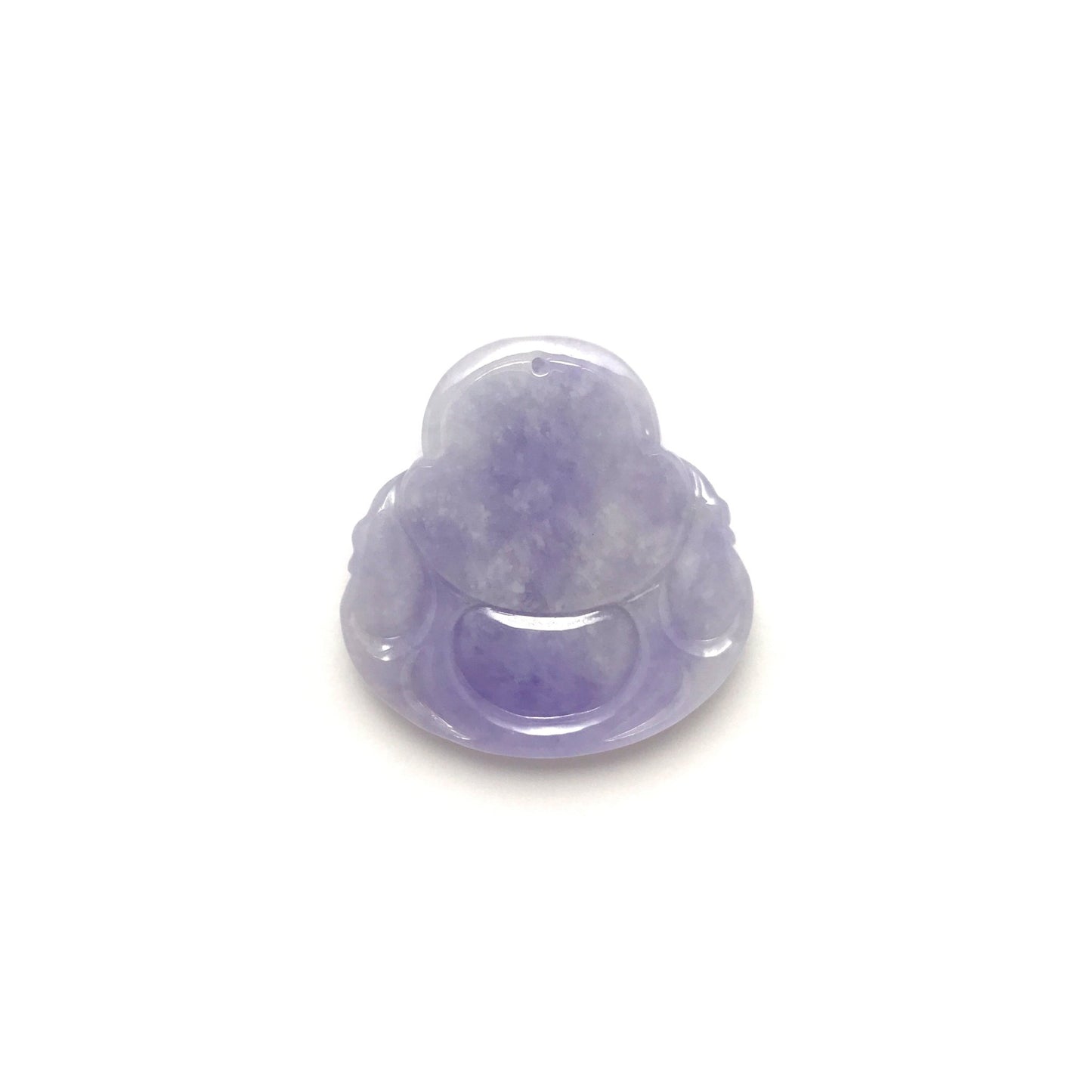 Pendant - 緬甸冰糯紫羅蘭布袋笑佛雕刻天然翡翠吊墜 - 雅玉珠寶