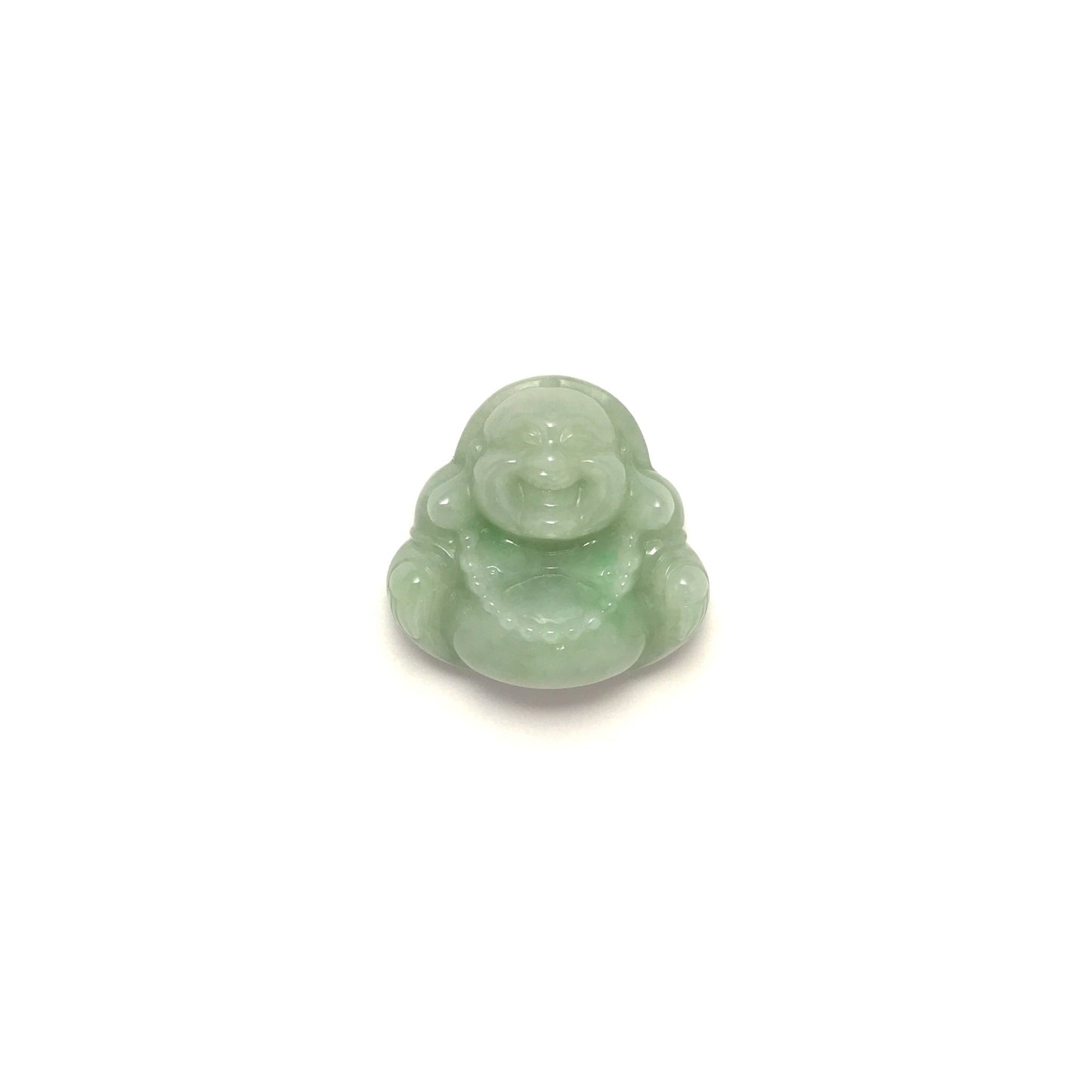Pendant - 緬甸糯種飄彩布袋笑佛雕刻天然翡翠吊墜 - 雅玉珠寶