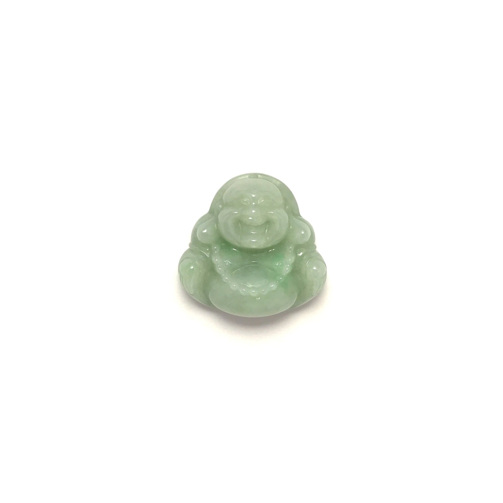 Pendant - 緬甸糯種飄彩布袋笑佛雕刻天然翡翠吊墜 - 雅玉珠寶