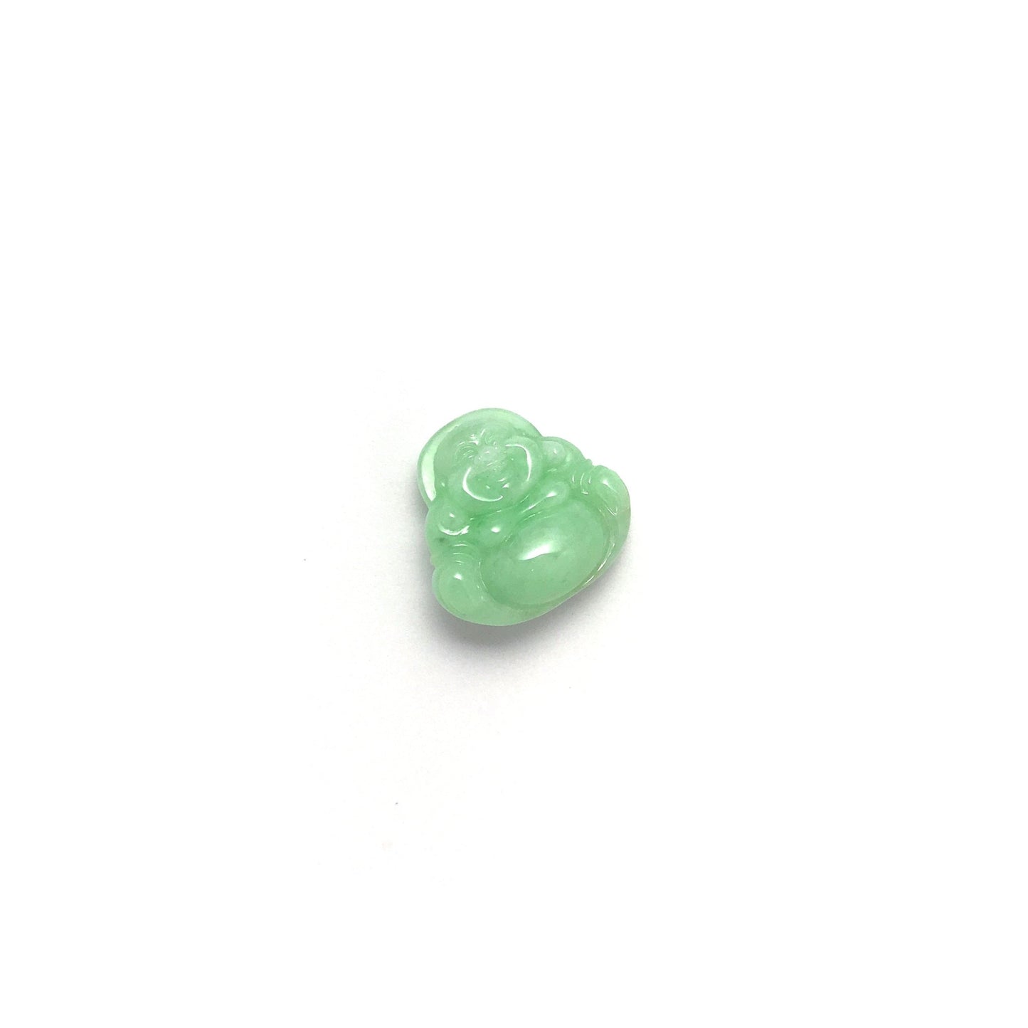 Pendant - 緬甸豆青布袋笑佛雕刻天然翡翠吊墜 - 雅玉珠寶