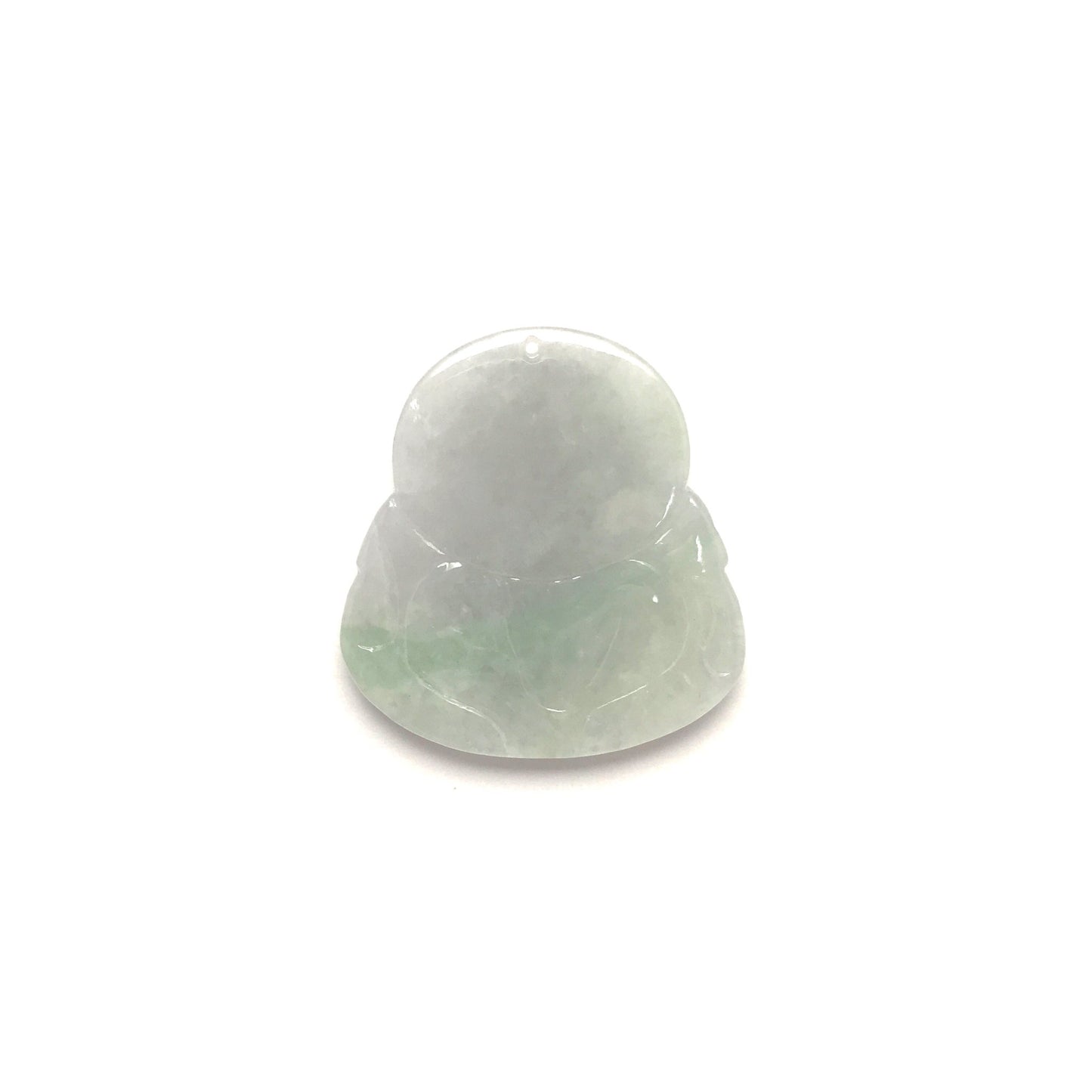 Pendant - 緬甸冰糯種飄彩布袋笑佛雕刻天然翡翠吊墜 - 雅玉珠寶