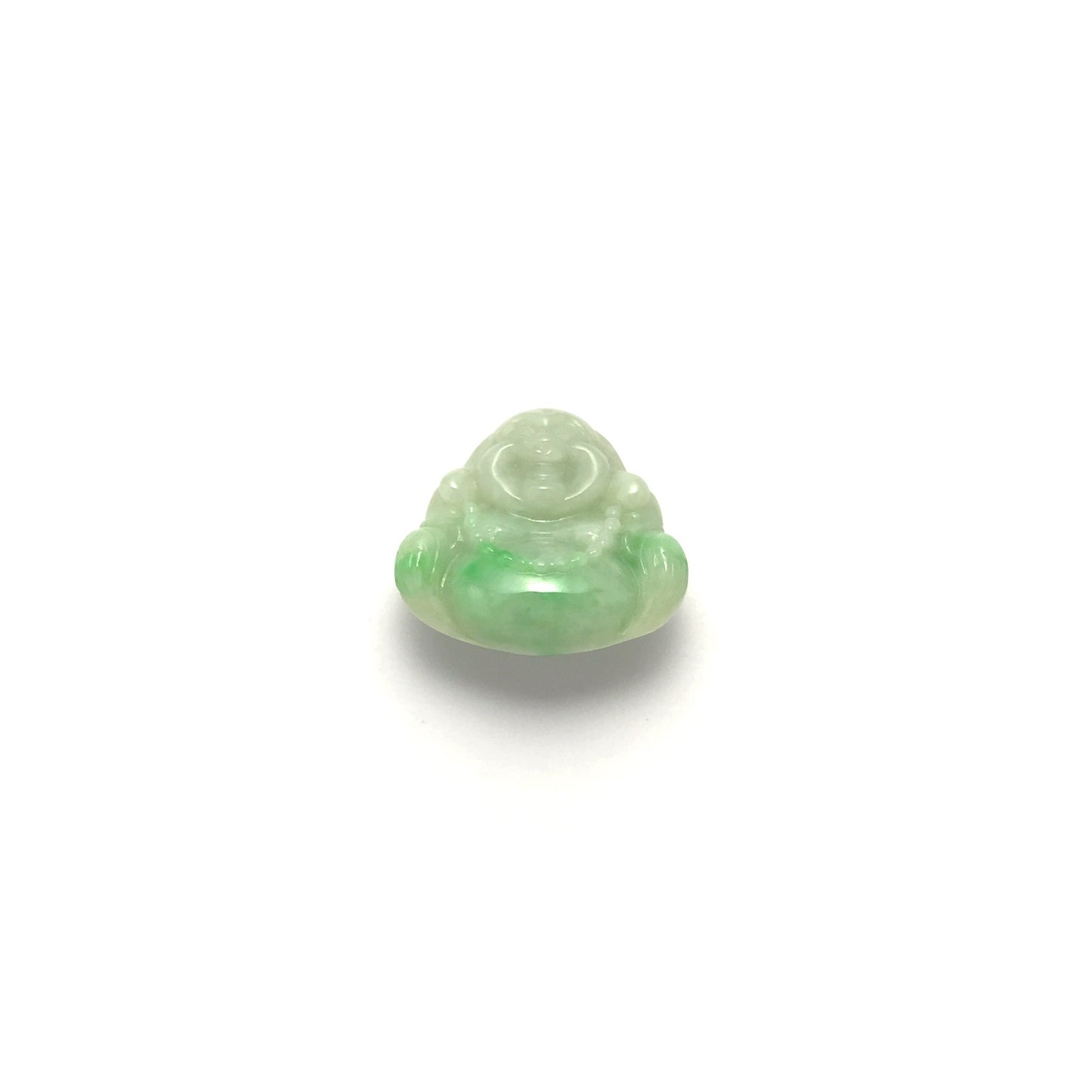 Pendant - 緬甸白底青飄彩布袋笑佛雕刻天然翡翠吊墜 - 雅玉珠寶