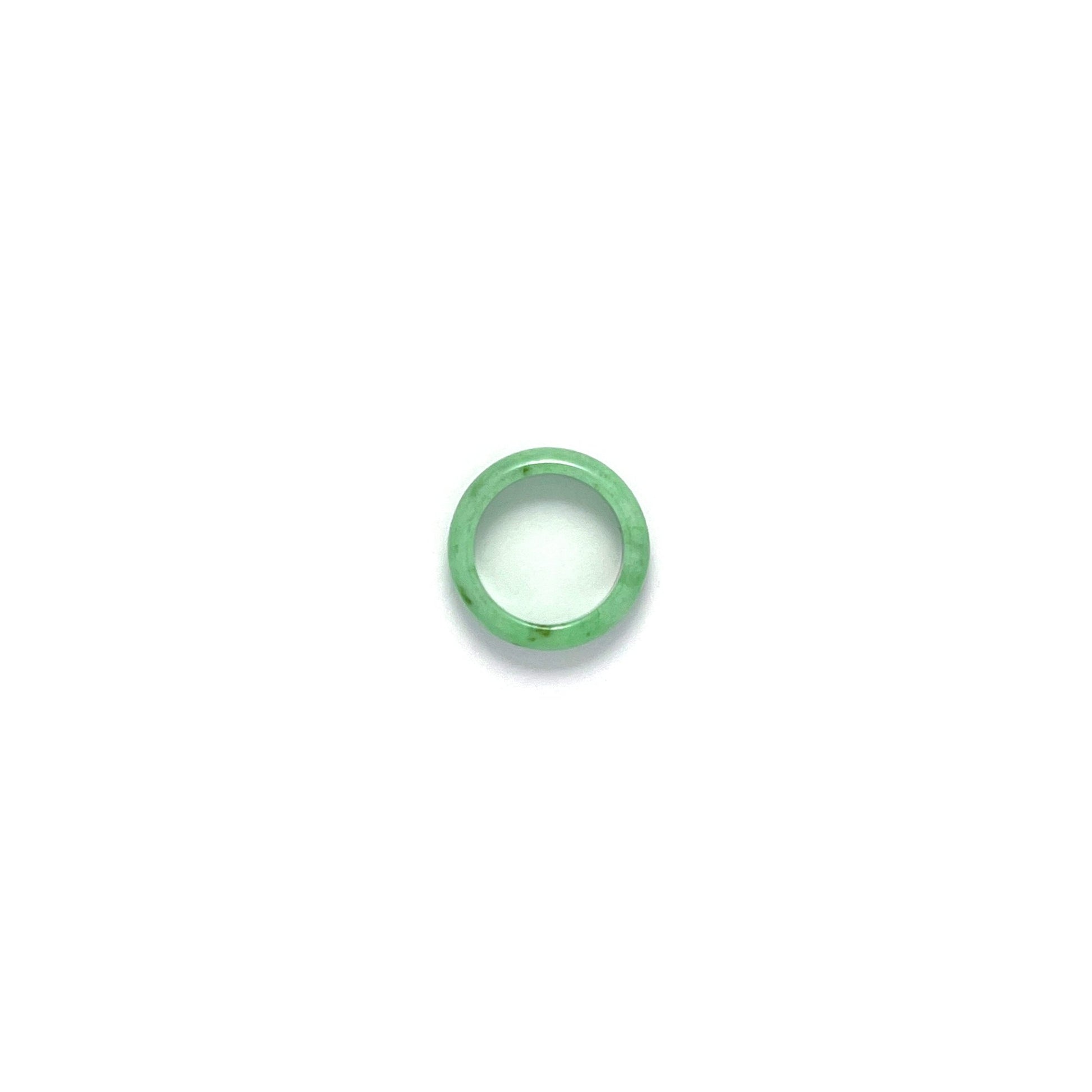 Ring - 緬甸綠豆青圓福形天然翡翠戒指 - 雅玉珠寶