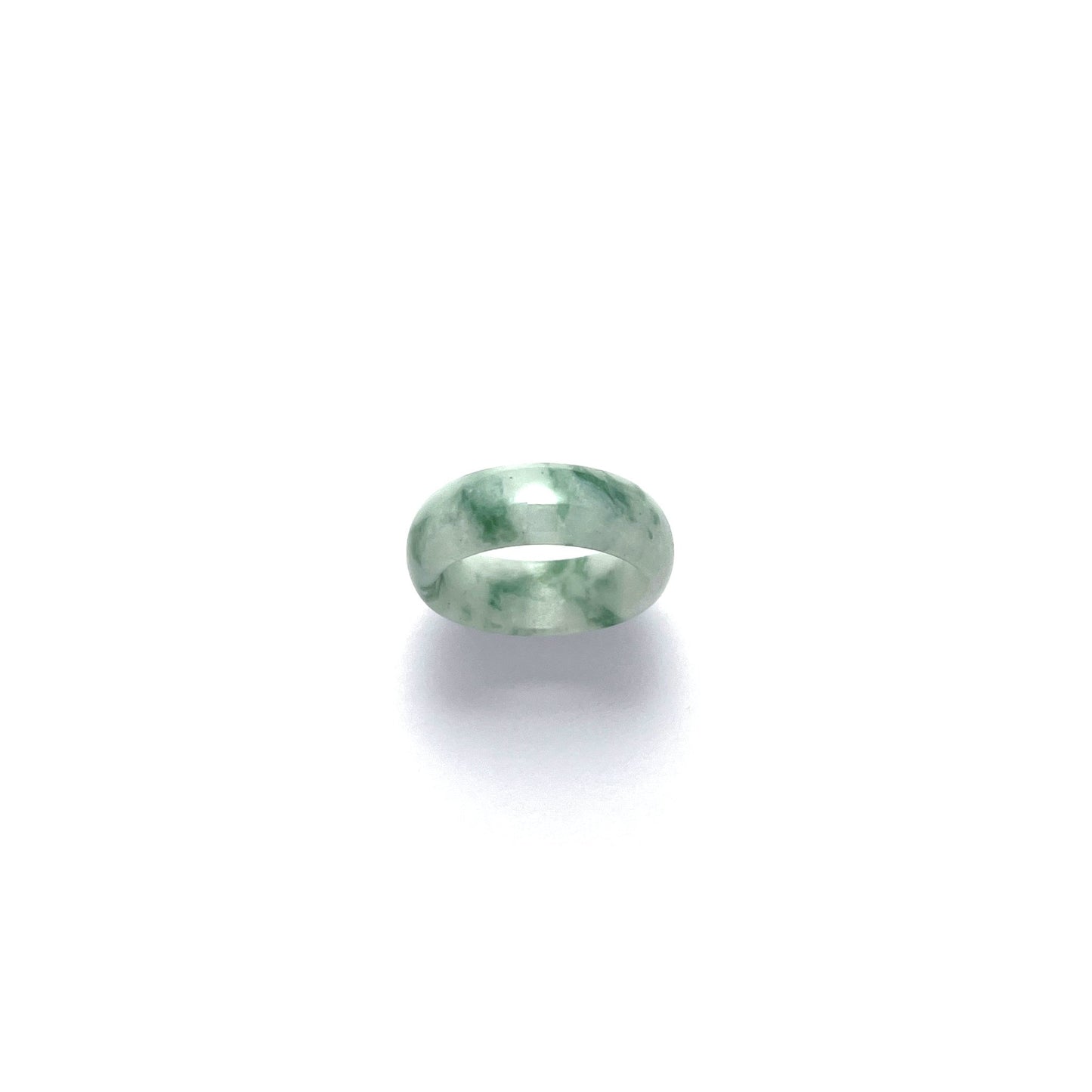 Ring - 緬甸花青飄彩圓福形天然翡翠戒指 - 雅玉珠寶
