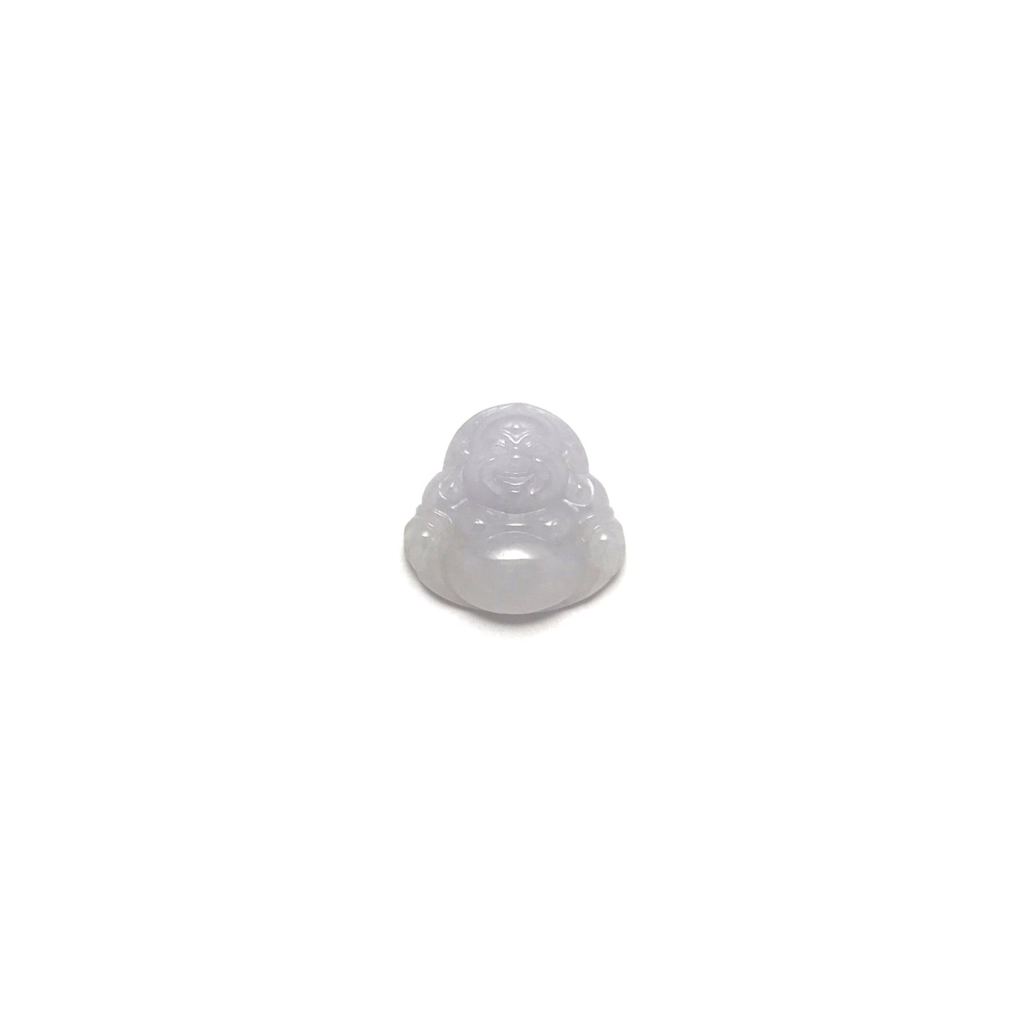 Pendant - 緬甸冰糯淡紫羅蘭布袋笑佛雕刻天然翡翠吊墜 - 雅玉珠寶