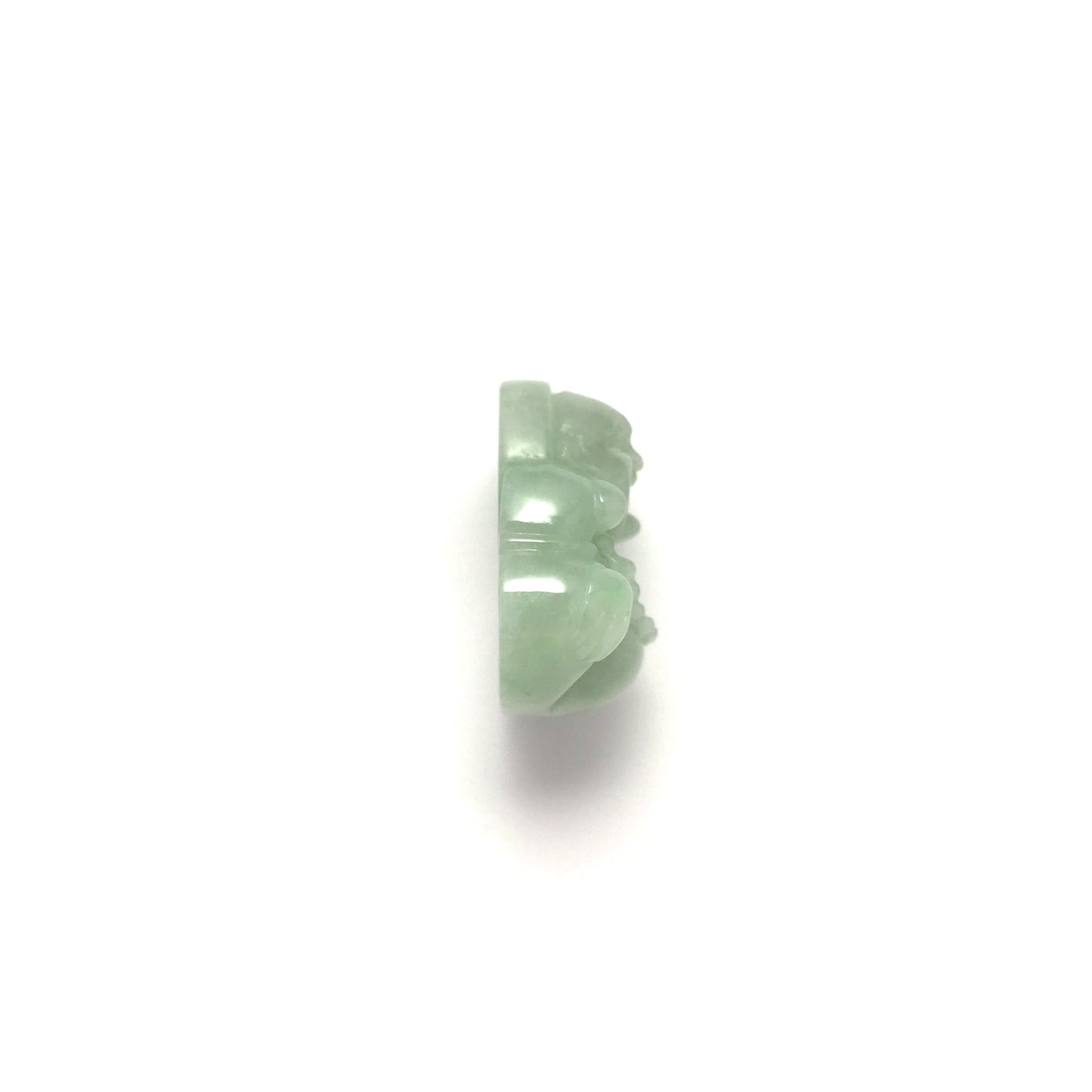 Pendant - 緬甸糯種飄彩布袋笑佛雕刻天然翡翠吊墜 - 雅玉珠寶