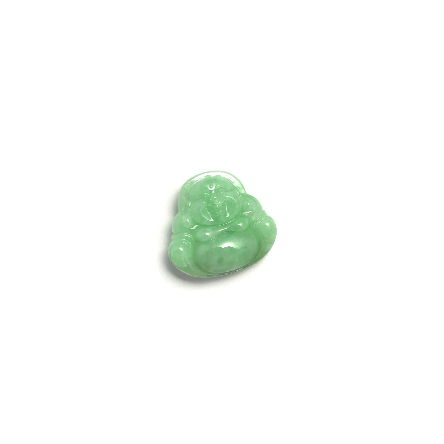Pendant - 緬甸豆青布袋笑佛雕刻天然翡翠吊墜 - 雅玉珠寶