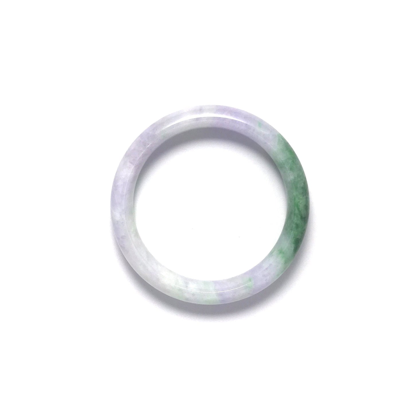 Bangle - 緬甸紫羅蘭帶彩圓福形天然翡翠手鐲 - 雅玉珠寶