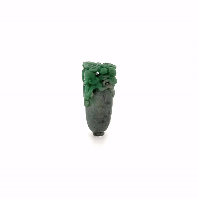 Pendant - 緬甸褔祿壽喜雀如意花瓶雕刻天然翡翠掛件 - 雅玉珠寶