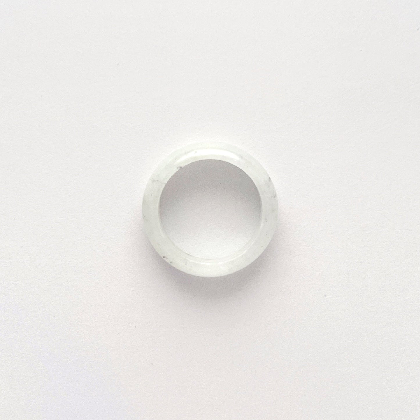 Ring - 緬甸雪白圓福形天然翡翠戒指 - 雅玉珠寶