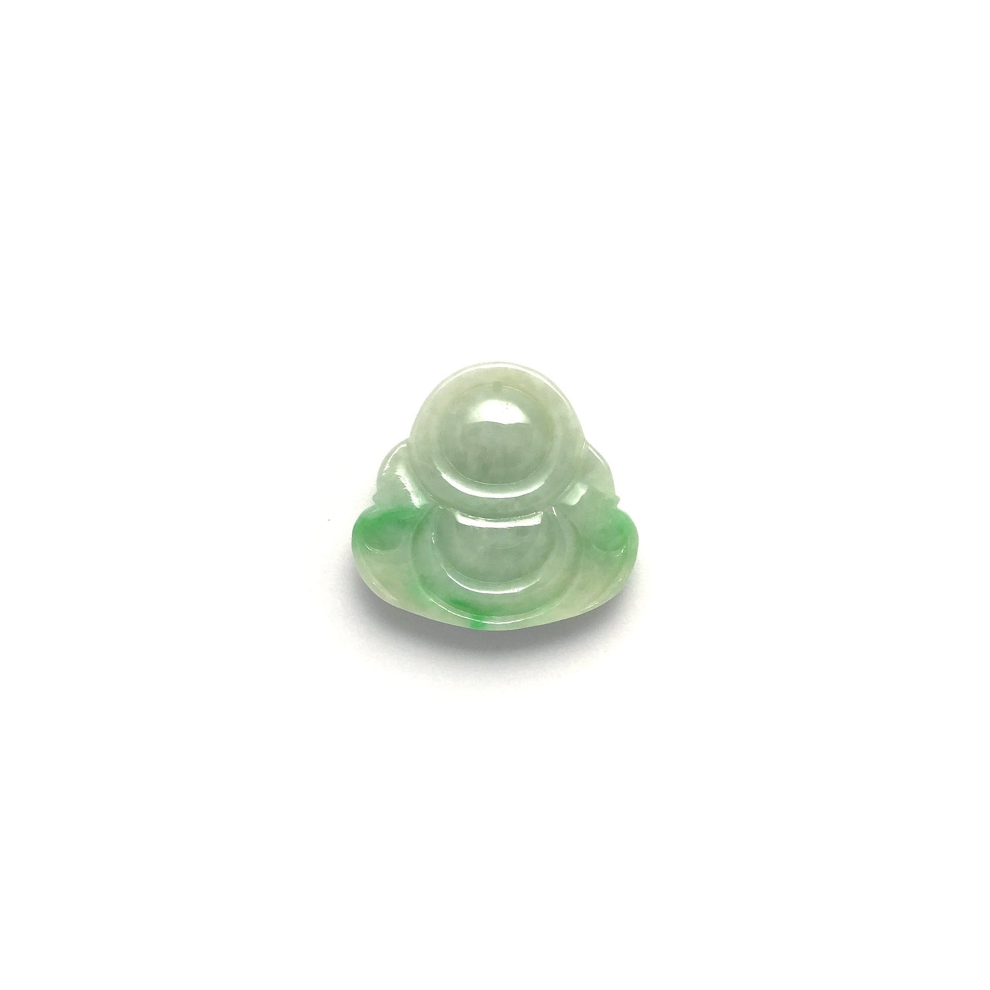 Pendant - 緬甸白底青飄彩布袋笑佛雕刻天然翡翠吊墜 - 雅玉珠寶