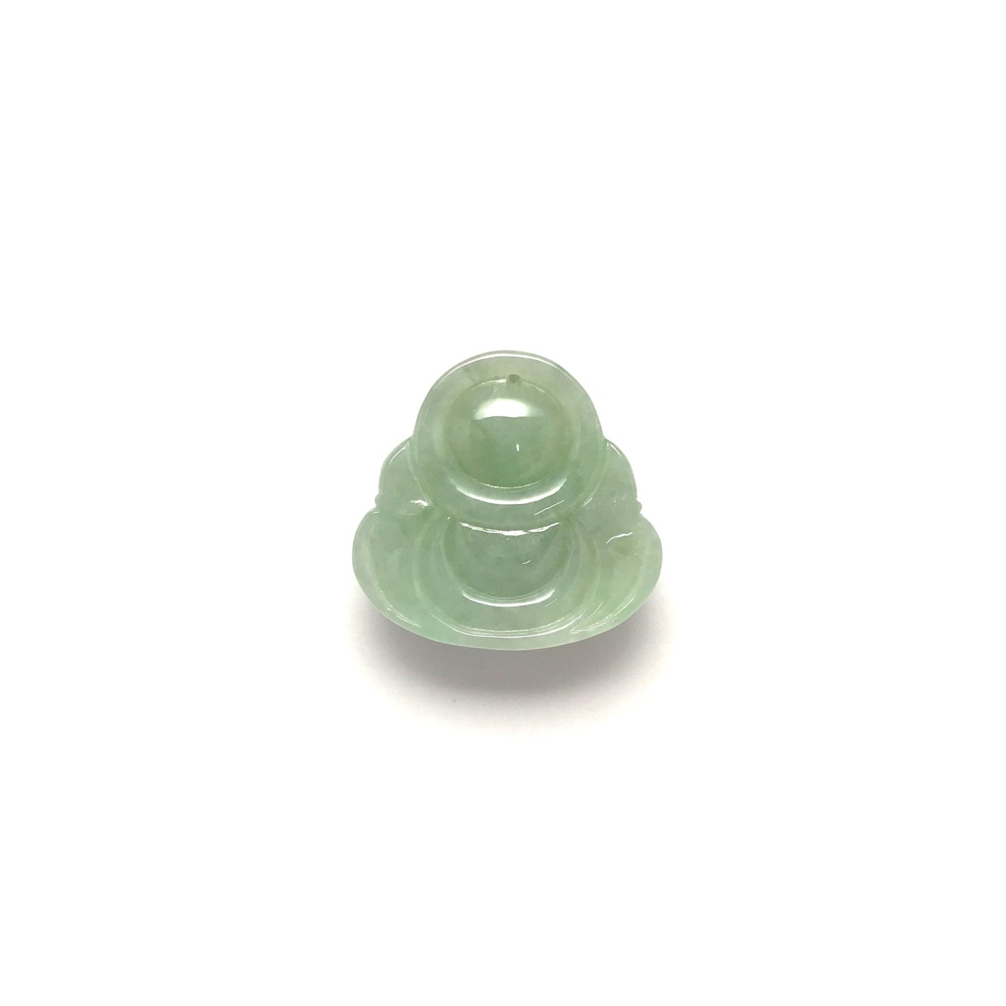 Pendant - 緬甸糯種飄彩布袋笑佛雕刻天然翡翠吊墜 - 雅玉珠寶