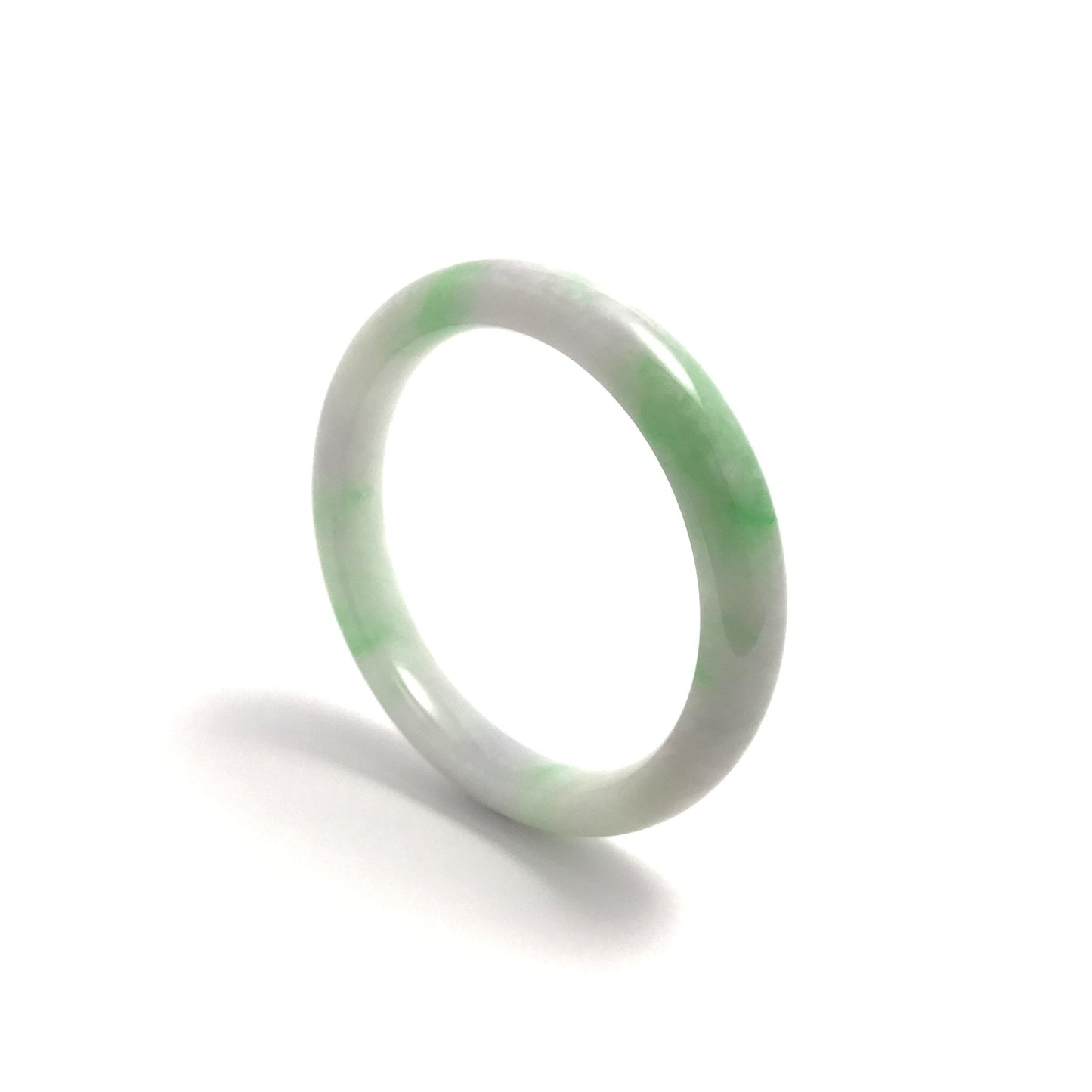 Bangle - 緬甸糯種紫羅蘭帶彩圓福形天然翡翠手鐲 - 雅玉珠寶