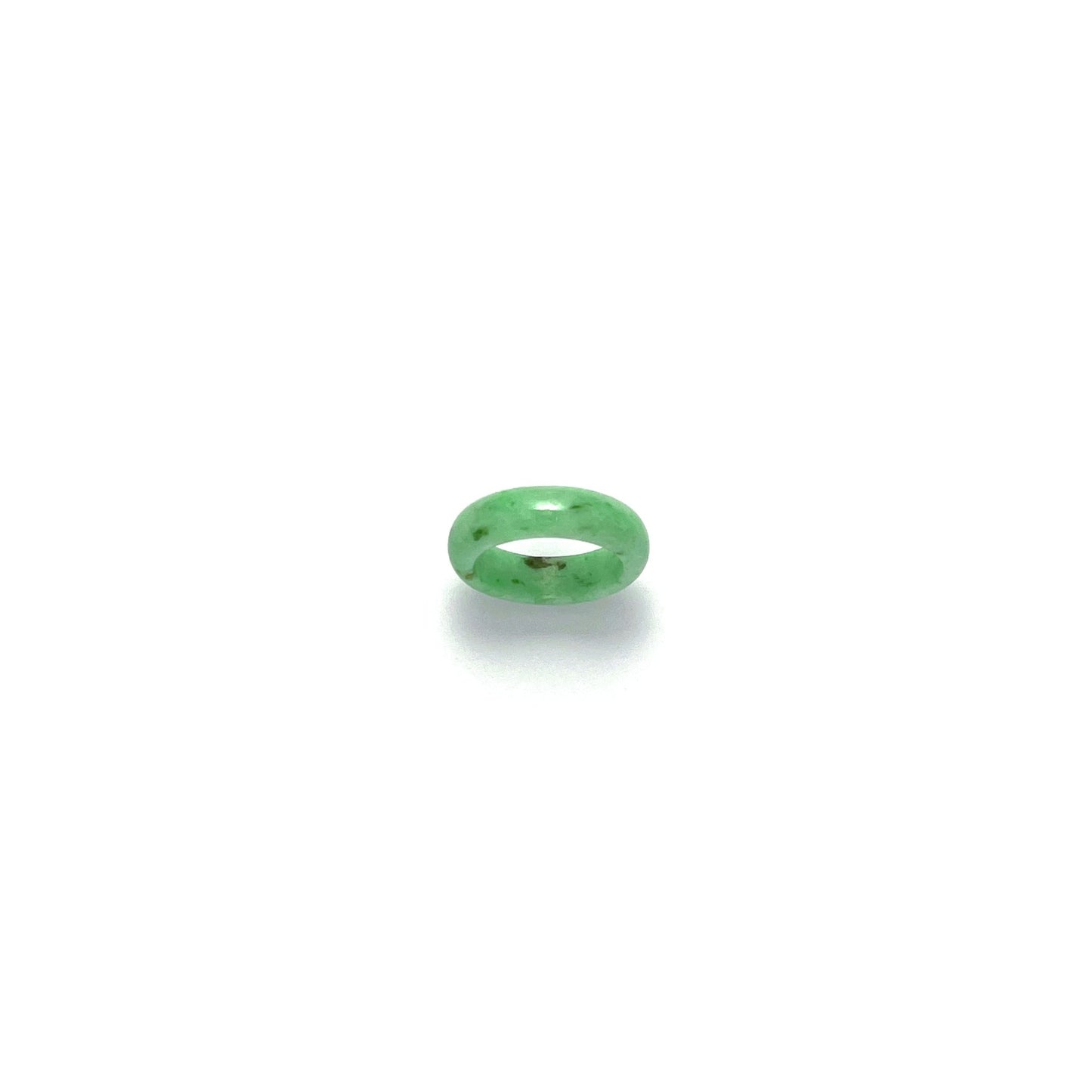 Ring - 緬甸綠豆青圓福形天然翡翠戒指 - 雅玉珠寶