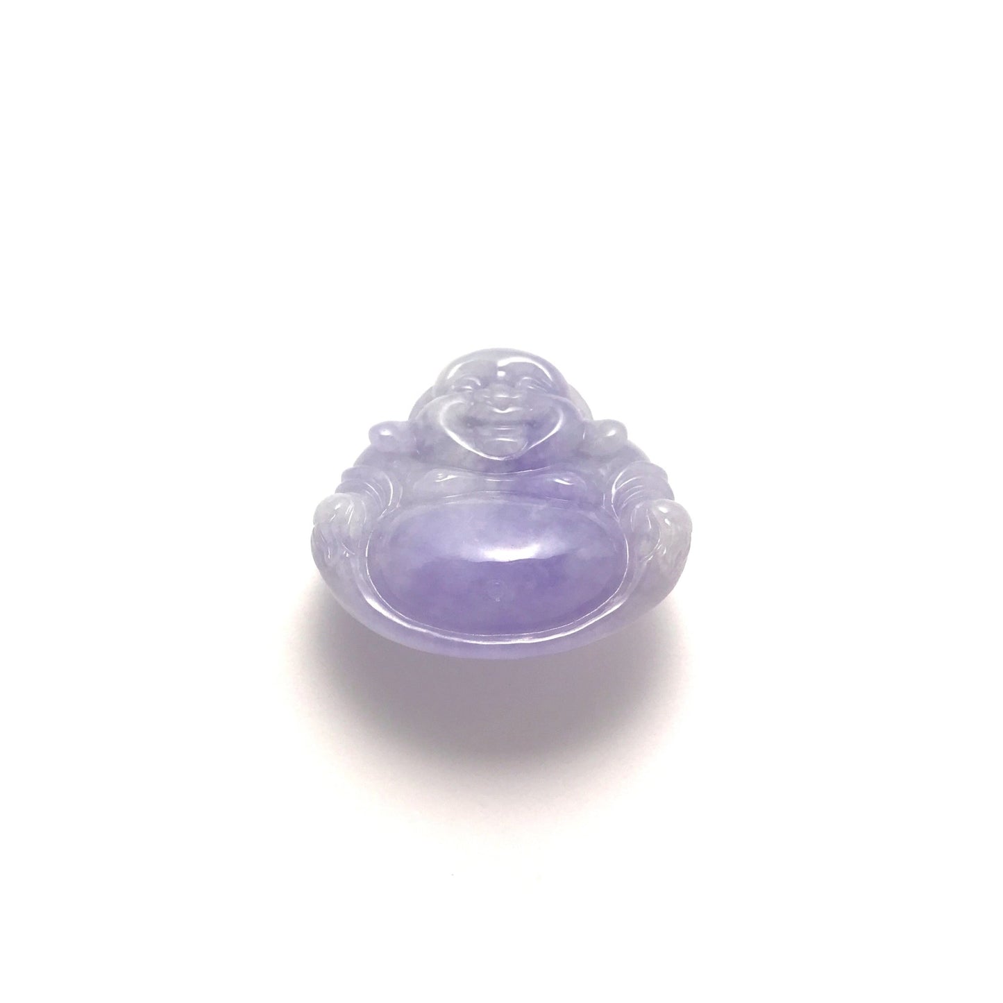 Pendant - 緬甸冰糯紫羅蘭布袋笑佛雕刻天然翡翠吊墜 - 雅玉珠寶