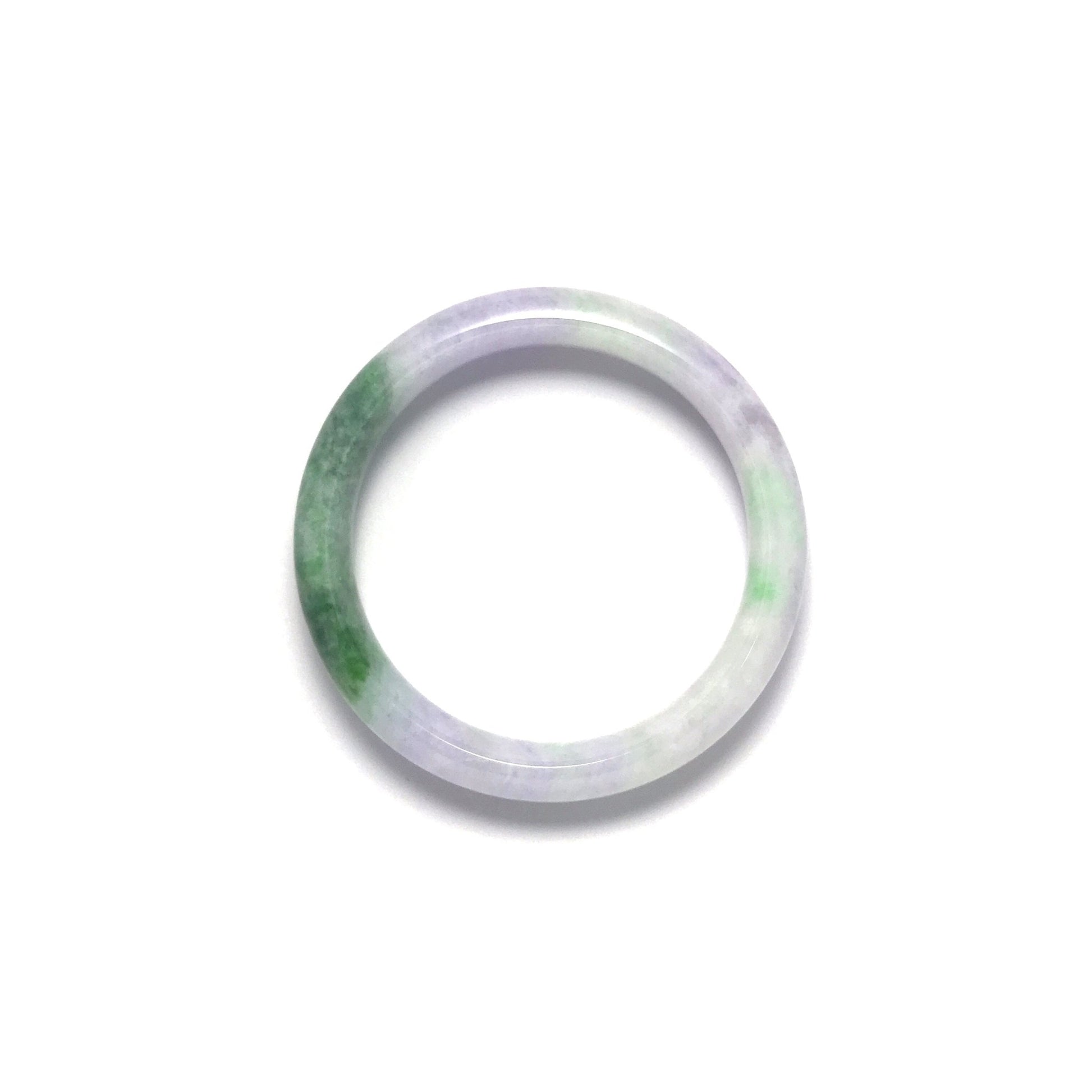 Bangle - 緬甸紫羅蘭帶彩圓福形天然翡翠手鐲 - 雅玉珠寶