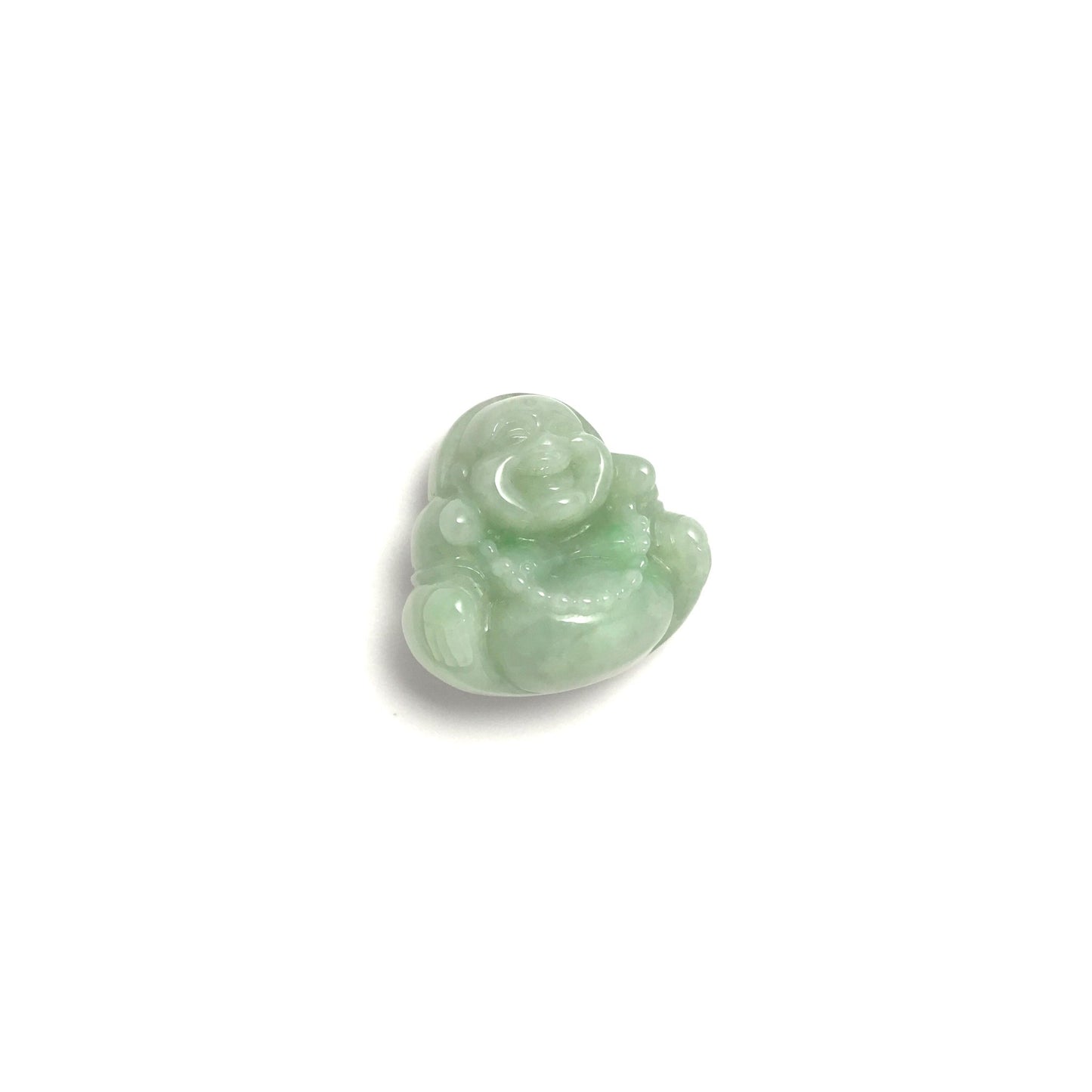 Pendant - 緬甸糯種飄彩布袋笑佛雕刻天然翡翠吊墜 - 雅玉珠寶