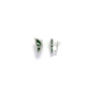 耳環 - 陽綠色蝴蝶形天然翡翠配鑽石18K白色金耳環 - 雅玉珠寶