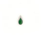 吊墜 - 冰種綠色水滴形天然翡翠配鑽石18K白金吊墜 - 雅玉珠寶