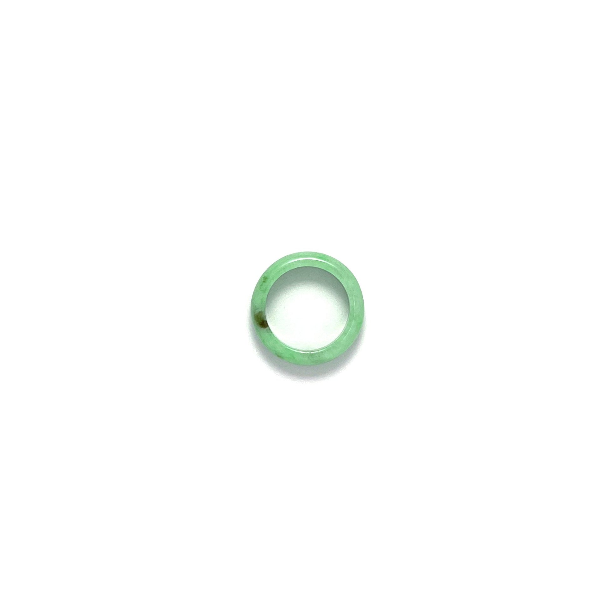 Ring - 緬甸綠豆青圓福形天然翡翠戒指 - 雅玉珠寶