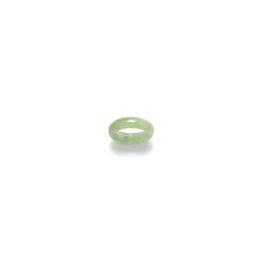 Ring - 緬甸淡綠豆青圓福形天然翡翠戒指 - 雅玉珠寶